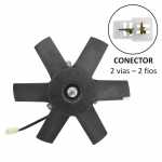 Eletroventilador do radiador 12V 6 pás diâmetro 306mm aspirante Bosch GPC Fiat Duna Elba Fiorino Prêmio Uno Mille Ford Belina Del Rey Pampa (com ar-condicionado)
