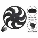 Eletroventilador do radiador 12V 7 pás diâmetro 325mm 332W aspirante Bosch GPB Chevrolet GM Astra Vectra Zafira (com ar-condicionado)