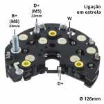 Retificador do alternador 120A Bosch NC Mercedes-Benz Classe CL S SE