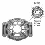 Mancal dianteiro (motriz) do alternador Bosch NCB1 Scania F113 G480 P114 P322 R114 R580 T114 (diâmetro interno de 137mm) - capa