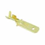 Terminal latão 6.3mm FASTON macho longo / espadão com trava