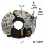 Retificador do alternador 80A / 90A Bosch N1 Audi 80 200 Miura Top Sport Volkswagen Fox Gol Golf Parati Passat Quantum Santana Volvo 740 940 960 - ligações