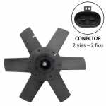 Eletroventilador/ventoinha do radiador 12V 6 pás diâmetro 306mm 250W aspirante Bosch GPC Fiat Duna Elba Fiorino Prêmio Tempra Uno (com ar-condicionado)