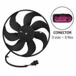 Eletroventilador/ventoinha do radiador 12V 7 pás diâmetro 345mm 250/60W aspirante Audi A3 TT Volkswagen Beetle Bora Fox Golf Polo (com ar-condicionado)