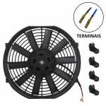 Eletroventilador axial do radiador 24V 10 pás diâmetro 327mm (14 polegadas) 80W aspirante universal (sem ar-condicionado)