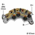 Retificador do alternador 70A / 100A Delco Remy CS130D Chevrolet GM Astra Corsa Omega Vectra Opel Calibra Saab 9000