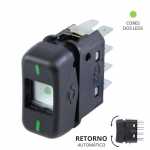 Botão/interruptor painel 2 estágios com retorno 8 terminais 24V Mercedes-Benz MB caminhão 709 710 713 913 914 1218 1418 1618 1935 2318 2325 2638 LO812 LO814 Marcopolo ônibus GV G5 Paradiso Torino Viaggio Volare