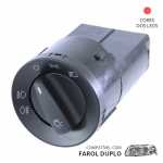 Botão/interruptor chave de luz farol baixo 12V Volkswagen VW Gol G3 G4 Golf MK4 (sapão) Passat B5 Polo Classic