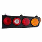 Conjunto de lanterna traseira tricolor (âmbar / cristal / vermelha) de LED 24V com lanterna lateral lado direito universal
