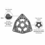 Mancal dianteiro (motriz) do alternador Bosch K1 Agrale Case CBT Komatsu Massey Ferguson Mercedes-Benz Müller Toyota - capa